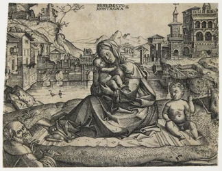 La Sacra Famiglia con il Bambino San Giovanni in un Paesaggio, c. 1506-1512