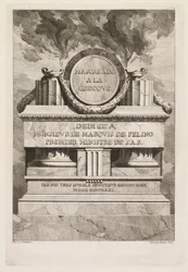 Mascherata alla greca: Pagina di dedica, 1771