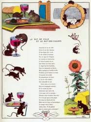 Il topo di città e il topo di campagna, illustrazione da 