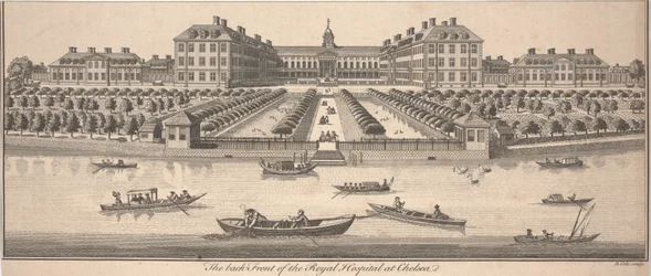 Il retro del Royal Hospital a Chelsea, pubblicato nel 1756