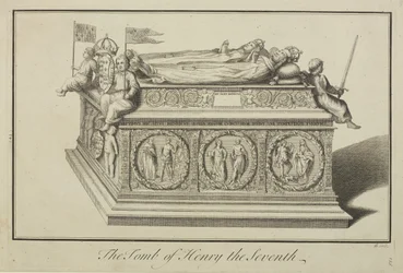 Vista della tomba di Enrico VII e della regina Elisabetta nella cappella del re nell