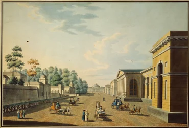 Le caserme delle Guardie del Cavaliere viste dal Giardino Tauride, 1800