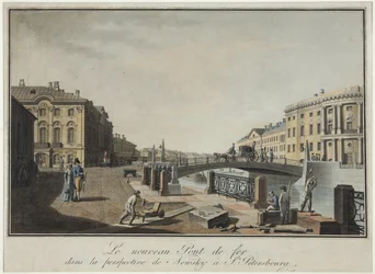 Veduta del Ponte Verde a San Pietroburgo
