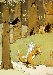 Renard e le anguille, illustrazione da 