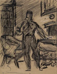 Studio di figura di un uomo in abito formale