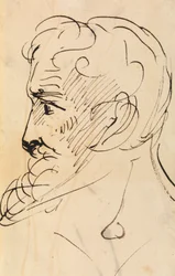 Studio di ritratto, profilo di un uomo
