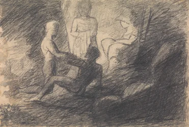 Studio di figure in una grotta