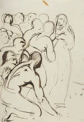 Studio di un Gruppo di Figure, Inginocchiate e in Piedi