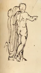 Studio di un gruppo di figure in piedi