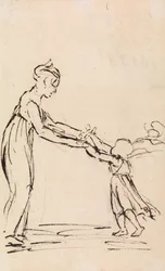 Studio di una donna e un bambino che giocano
