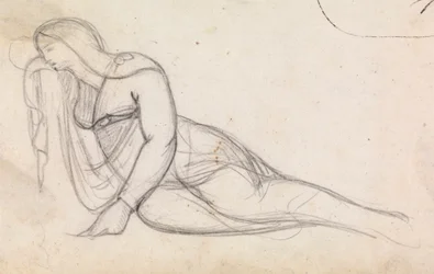 Studio di una donna in parziale reclinazione