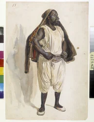 Orientalisti: rappresentazione di un Biskry, portatore ad Algeri