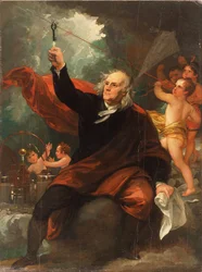Benjamin Franklin che Estrae l