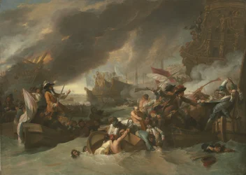 La battaglia di La Hogue, c.1778