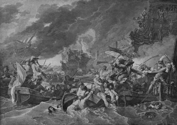 La battaglia di La Hogue, c1781
