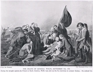 La morte del generale Wolfe, 13 settembre 1759, illustrazione da 