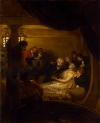 La morte di Lord Nelson nel ponte di batteria della nave «Victory»