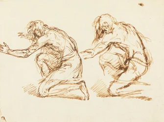Due figure inginocchiate