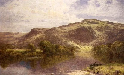 Una piscina tranquilla sul fiume Conway, Churchpool, sotto Bettwys-y-Coed