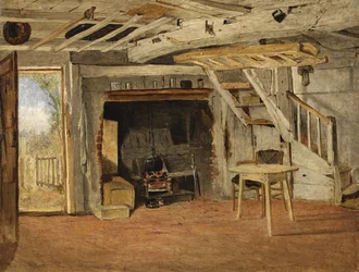 Studio di un interno di cottage, c.1869