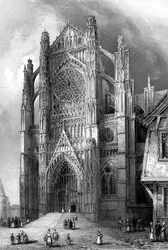 Il transetto sud della cattedrale di Beauvais, Francia, 1836