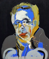50 Grandi scrittori della storia: Albert Camus, 2015 (olio e acrilico su tela)
