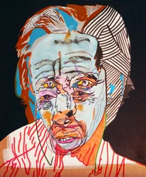 50 Grandi scrittori della storia: Alexandre Soljenytsine, 2015 (olio e acrilico su tela)