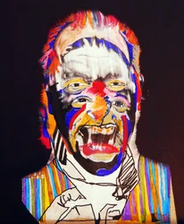 50 grandi scrittori della storia: Charles Bukowski, 2015 (olio e acrilico su tela)