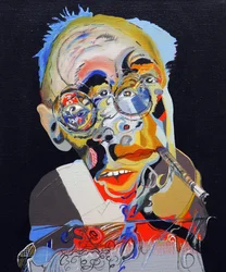 50 grandi scrittori della storia: Henry Miller, 2015 (olio e acrilico su tela)
