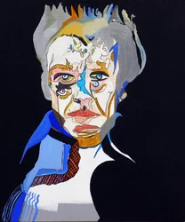 50 grandi scrittori della storia: Hervé Guibert, 2015 (olio e acrilico su tela)