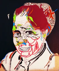 50 Grandi scrittori della storia: Marguerite Yourcenar, 2015 (olio e acrilico su tela)