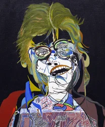 50 grandi scrittori della storia: Stephen King, 2015 (olio e acrilico su tela)