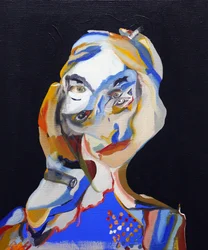 50 grandi scrittori della storia: truman Capote, 2015 (olio e acrilico su tela)
