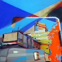 Overlandscape : Messico 2, 2016 (olio su tela)