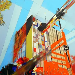Overlandscape : Messico 3, 2016 (olio su tela)