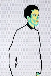 Passager 6, 2020 (acrilico su carta giapponese serigrafata)
