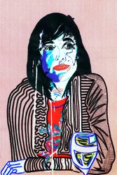 Passager 9, 2020 (acrilico su carta giapponese serigrafata)