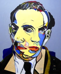 Surportrait : Louis-Ferdinand Céline, 2023 (olio su tavola)