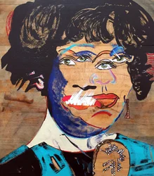 Surportrait : Whitney Houston, 2020 (olio e acrilico su legno)