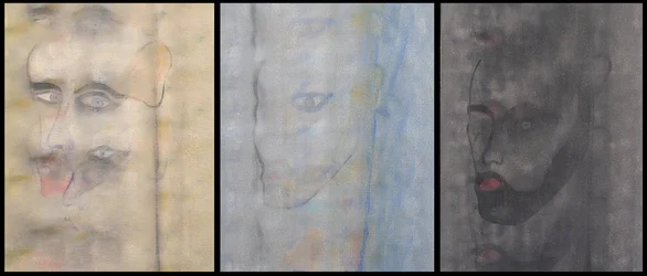 Triplo autoritratto, 2000 (olio su 3 tele accostate)