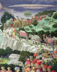 Processione di Melchiorre, dalla Cappella dei Magi (dettaglio)