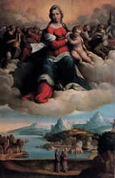 Madonna con Bambino in gloria con i santi Antonio di Padova e Francesco