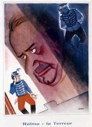 Raimu: Il Terrore - Illustrazione di Bernard Becan in "Fantasio" del 15/11/1932