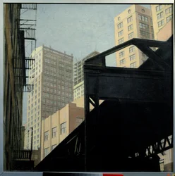 Veduta di New York, XX secolo (olio su tela)
