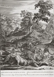 Atteone trasformato in cervo e divorato dai suoi cani, 1731