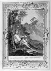 Clytia trasformata in un girasole, 1733