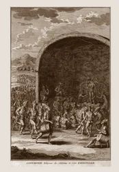 Cerimonia religiosa degli abitanti dell