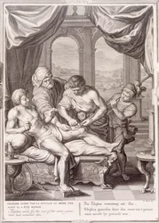 Telefo curato dalla ruggine della stessa lancia che lo ferì, 1731