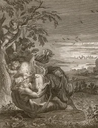 Tithonus, marito di Aurora, trasformato in una cavalletta, 1731