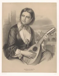 Donna che suona un mandolino